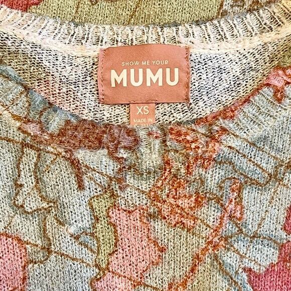 Show Me Your Mumu Womens Boho Oversized World Tour Bonfire Map Sweater Size XS - Picture 7 of 7